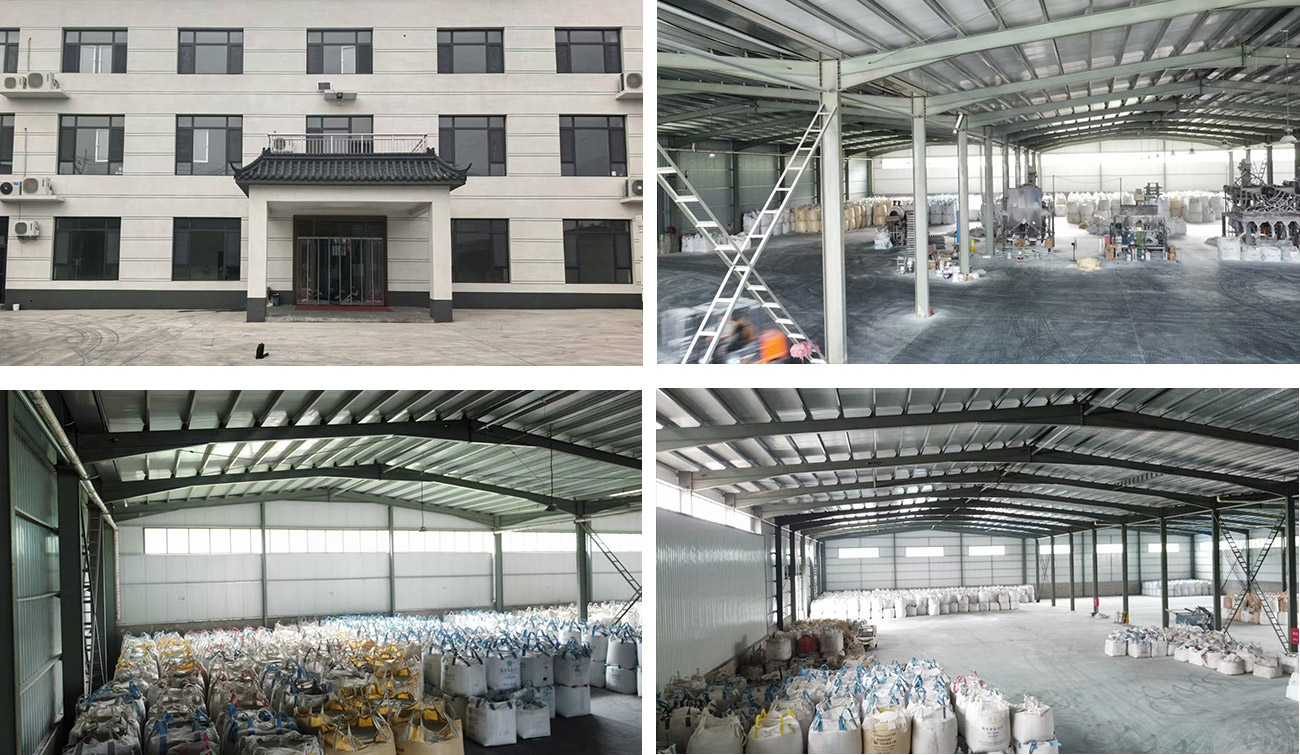 Glass bead production line at Linghang factory